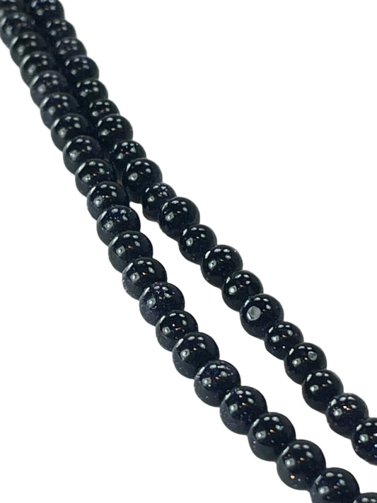 Blue Goldstone, 4mm, 16" Strand