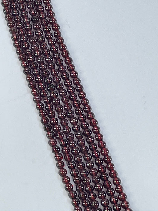 Garnet, 4mm, 16" Strand