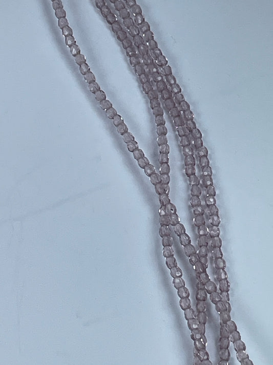 Czech FP - Lt Amethyst 3, 3mm, 6"Strand