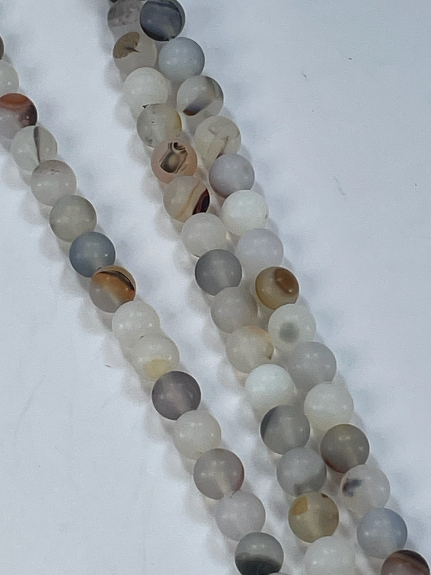 Matte Natural Agate 8mm, 16" Strand