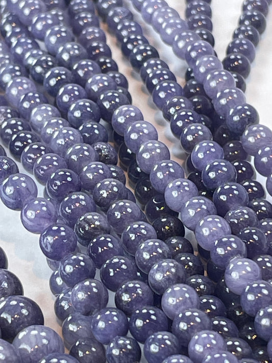 Mashan Jade - Purple, 4mm, 16" Strand