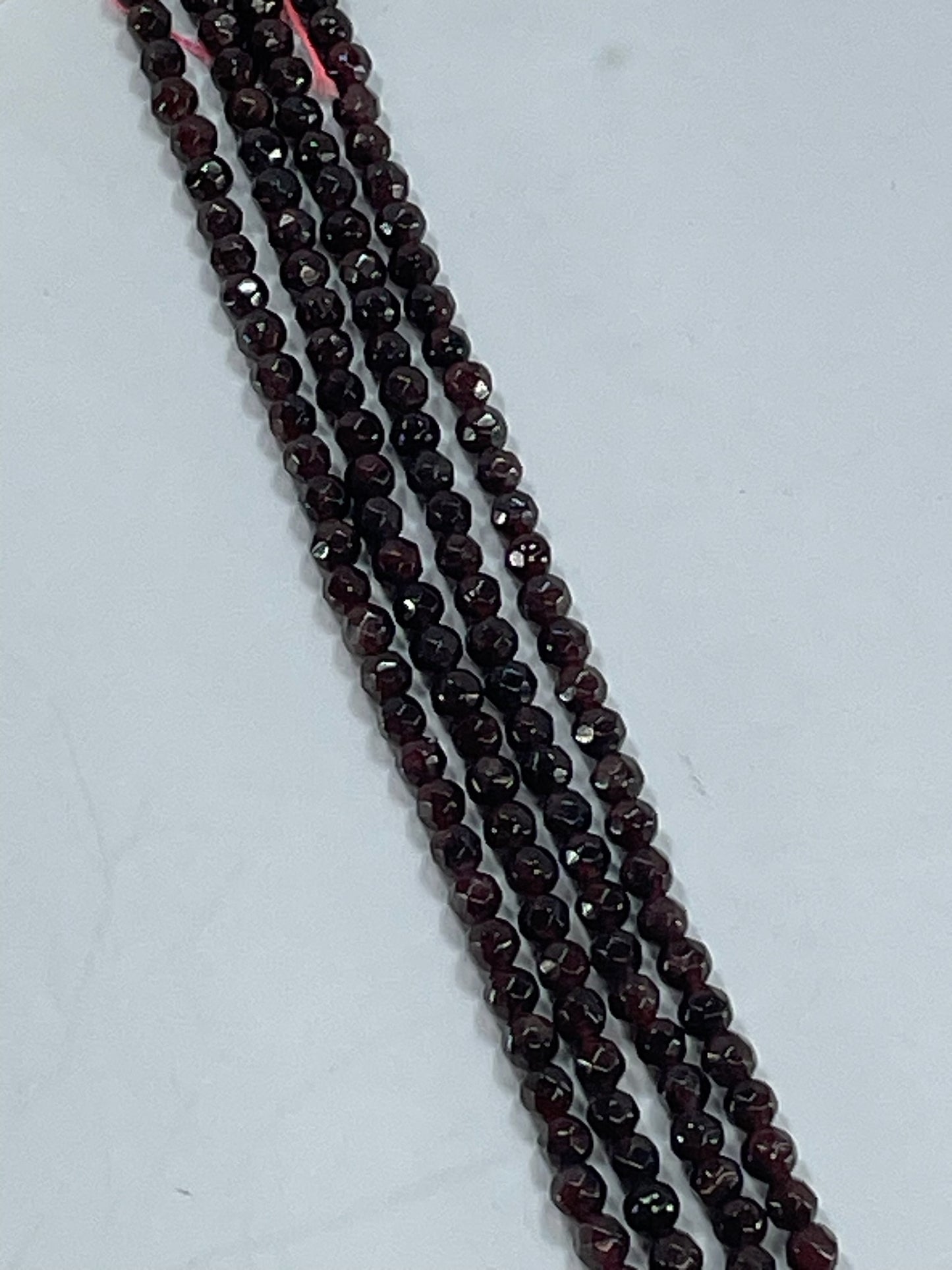 Garnet Faceted 4mm, 16" Strand