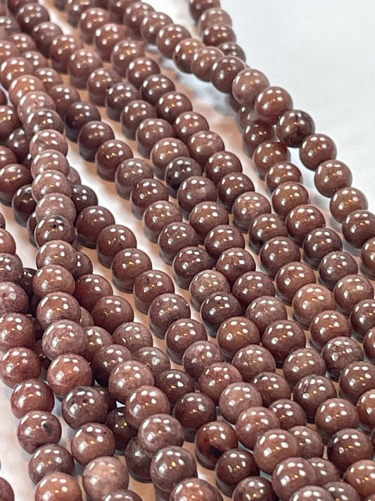 Mashan Jade - Chocolate, 4mm, 16" Strand