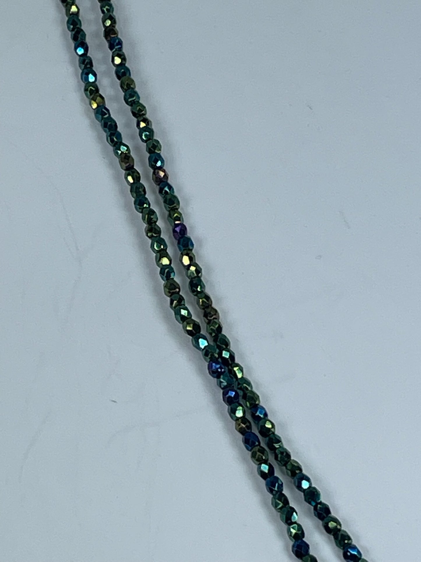 Czech FP - Jet Green  3mm 6" Strand