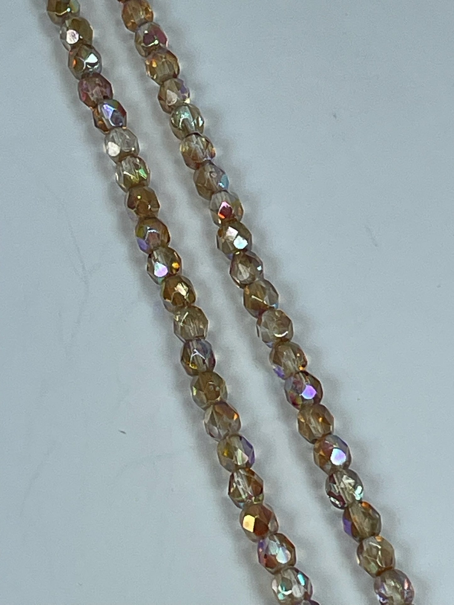 Czech FP - Crystal Brown, 6mm 6" Strand