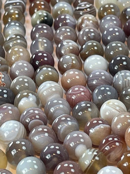 Botswana Agate, 8mm, 16" Strand