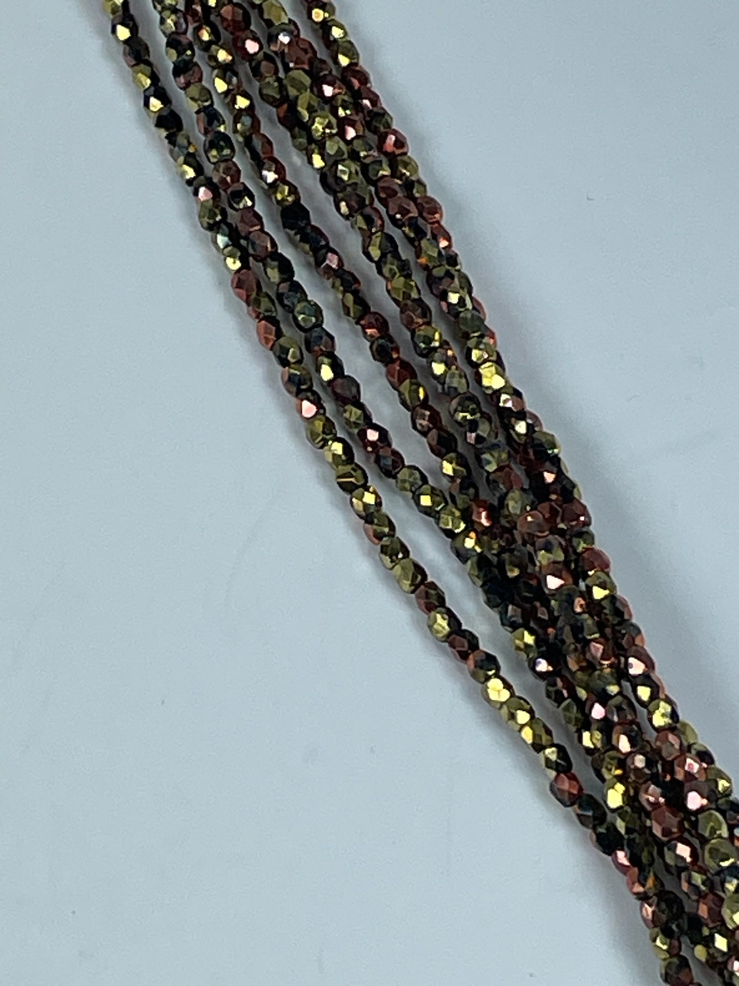 Czech FP Jet California Gold Rush, 3mm, 6" Strand