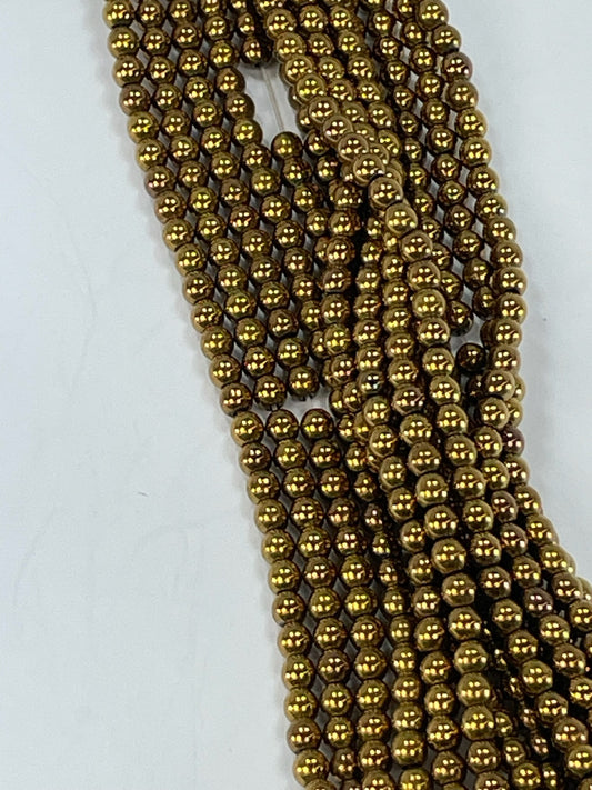 Magnetic Hematite 4mm, 4mm, 16" Strand