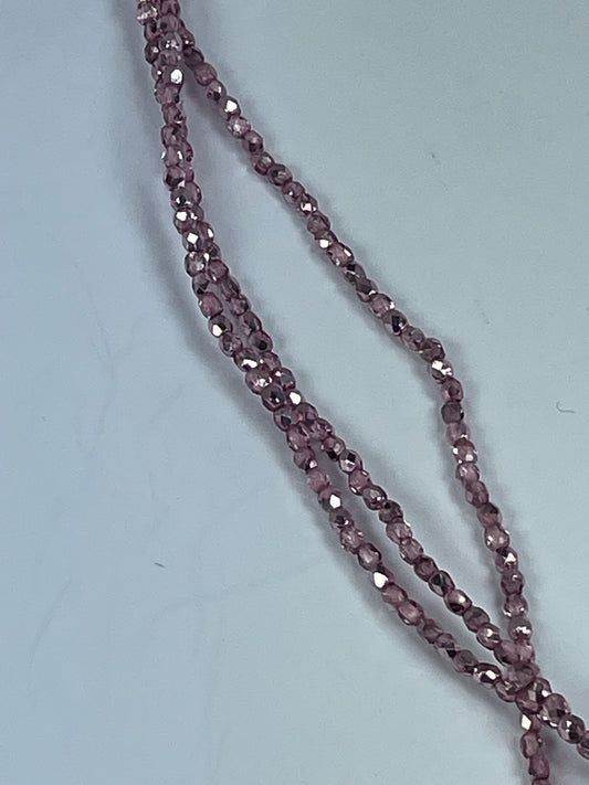 Czech FP Flamingo Metallic Ice, 3mm, 6" Strand