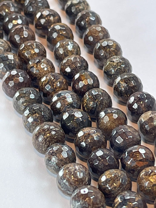 Bronzite Faceted, 8mm, 16" Strand