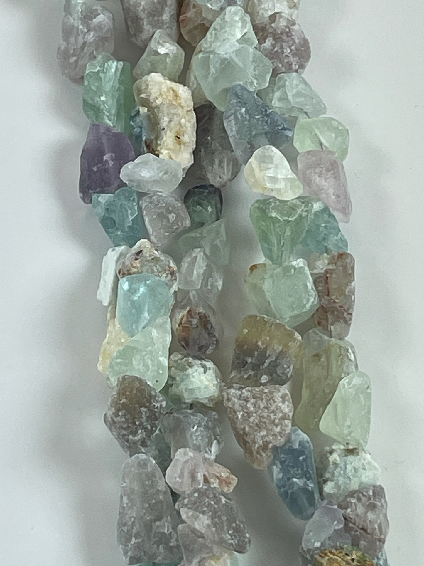 Fluorite Rough Nuggets, 10-16mm, 16" Strand