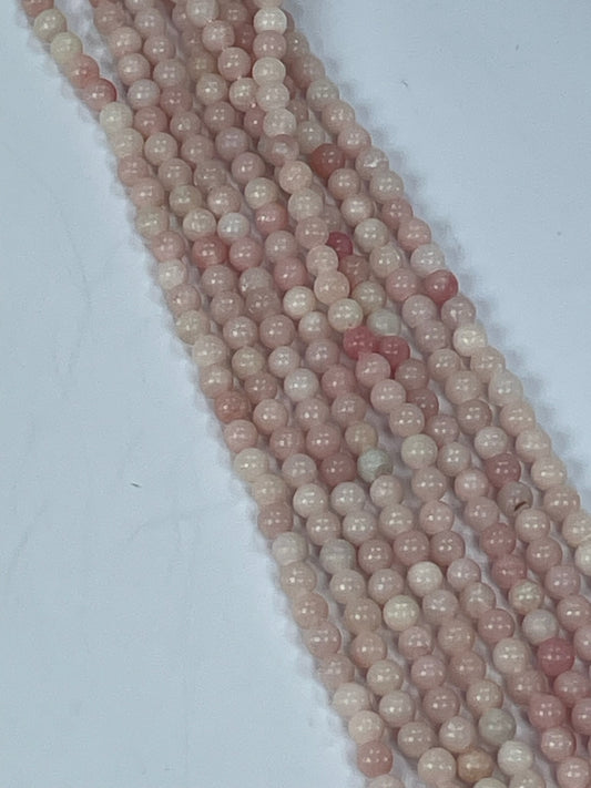 Pink Opal 4mm Round, 16" strand