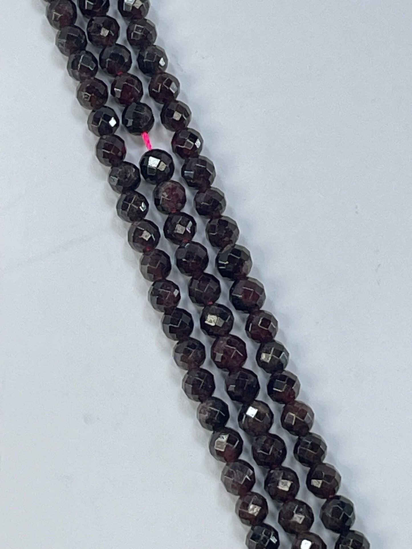 Garnet Faceted, 6mm, 16" Strand