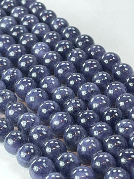 Mashan Jade - Purple, 6mm, 16" Strand