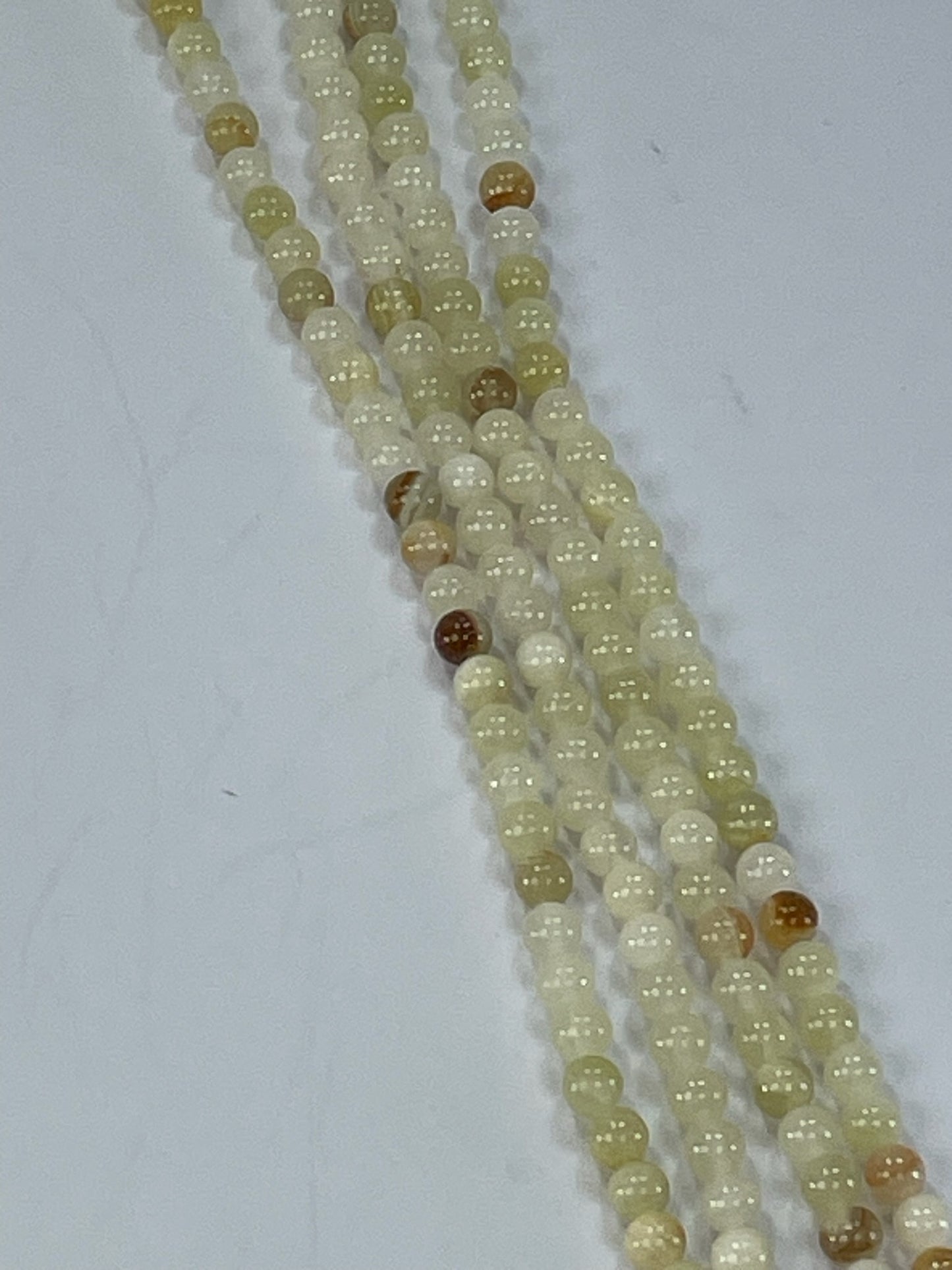 Mashan Jade Round - Light Jade, 4mm, 16" Strand