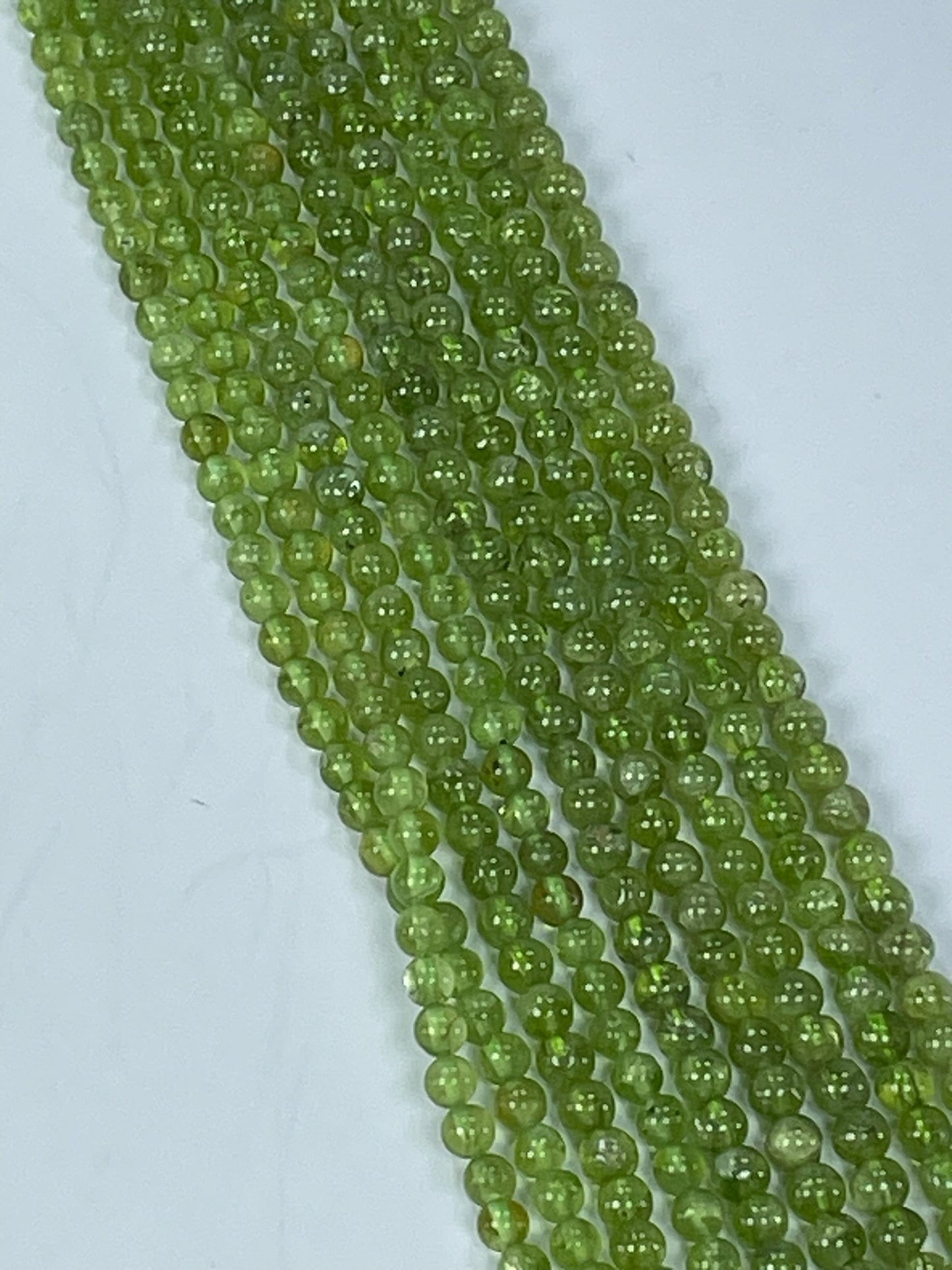 Peridot Round, 4mm, 16" Strand