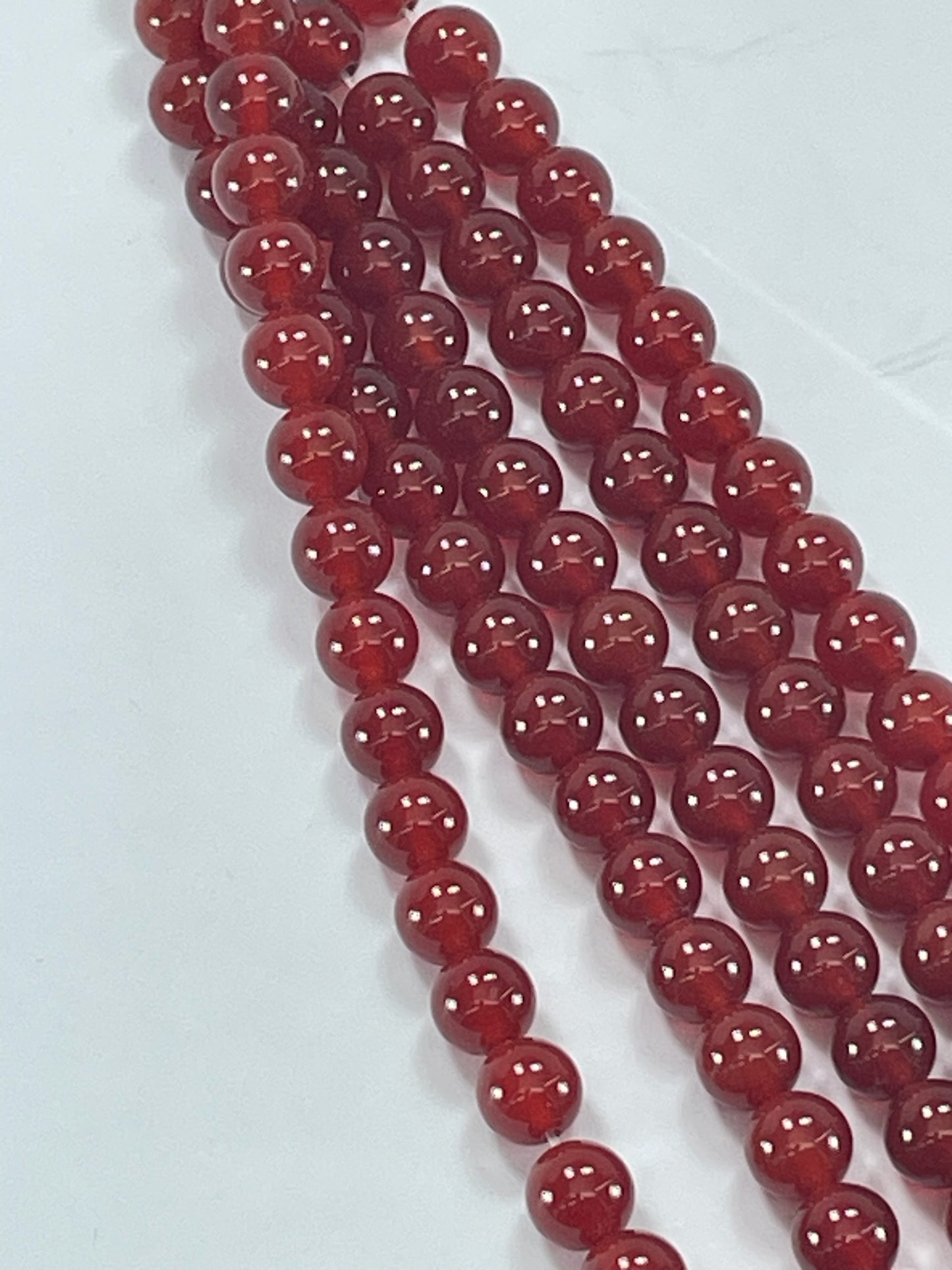 Carnelian Round, 8mm, 16" Strand