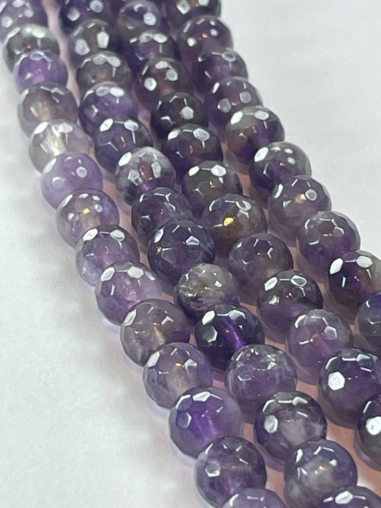 Amethyst Faceted, 6mm, 16" Strand