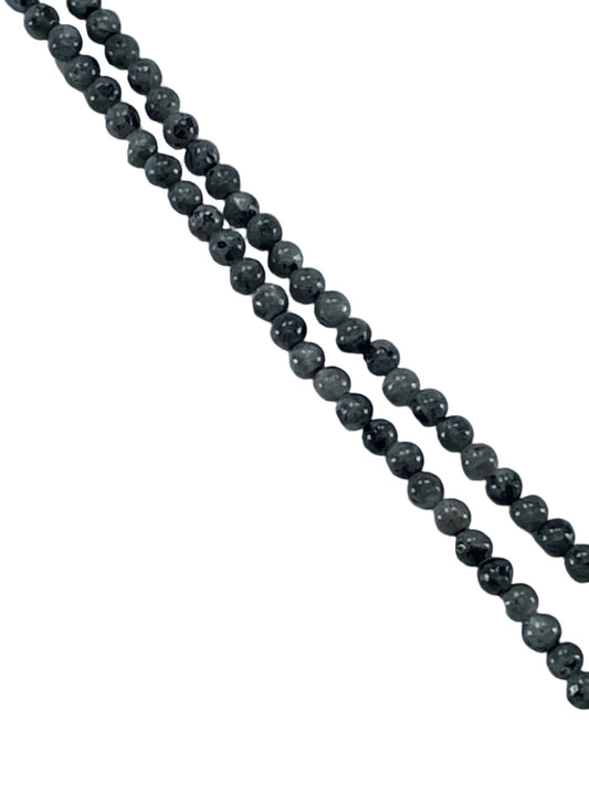 Black Labradorite 4mm, 16" Strand