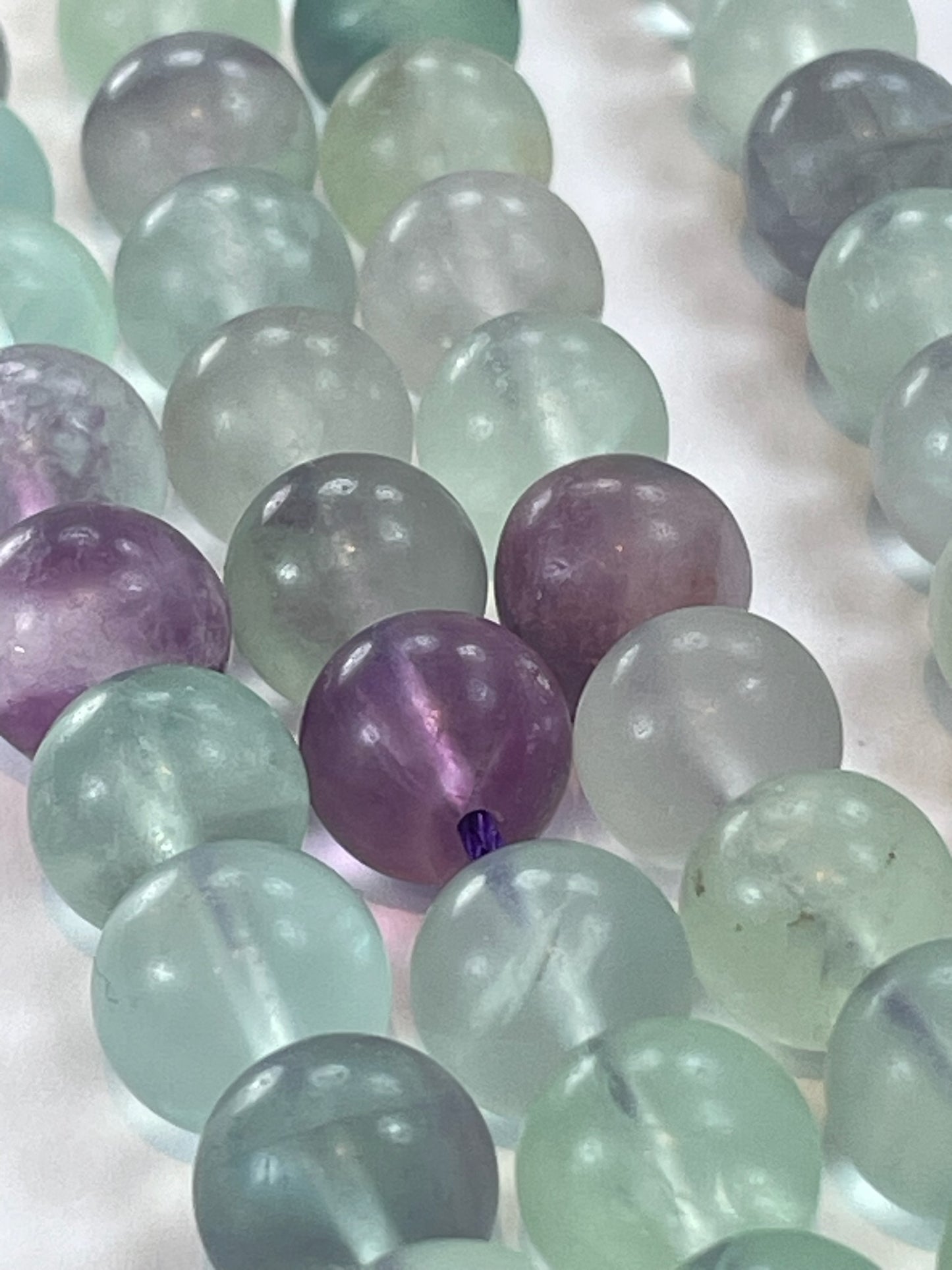 Fluorite Matte, 10mm, 16" Strand