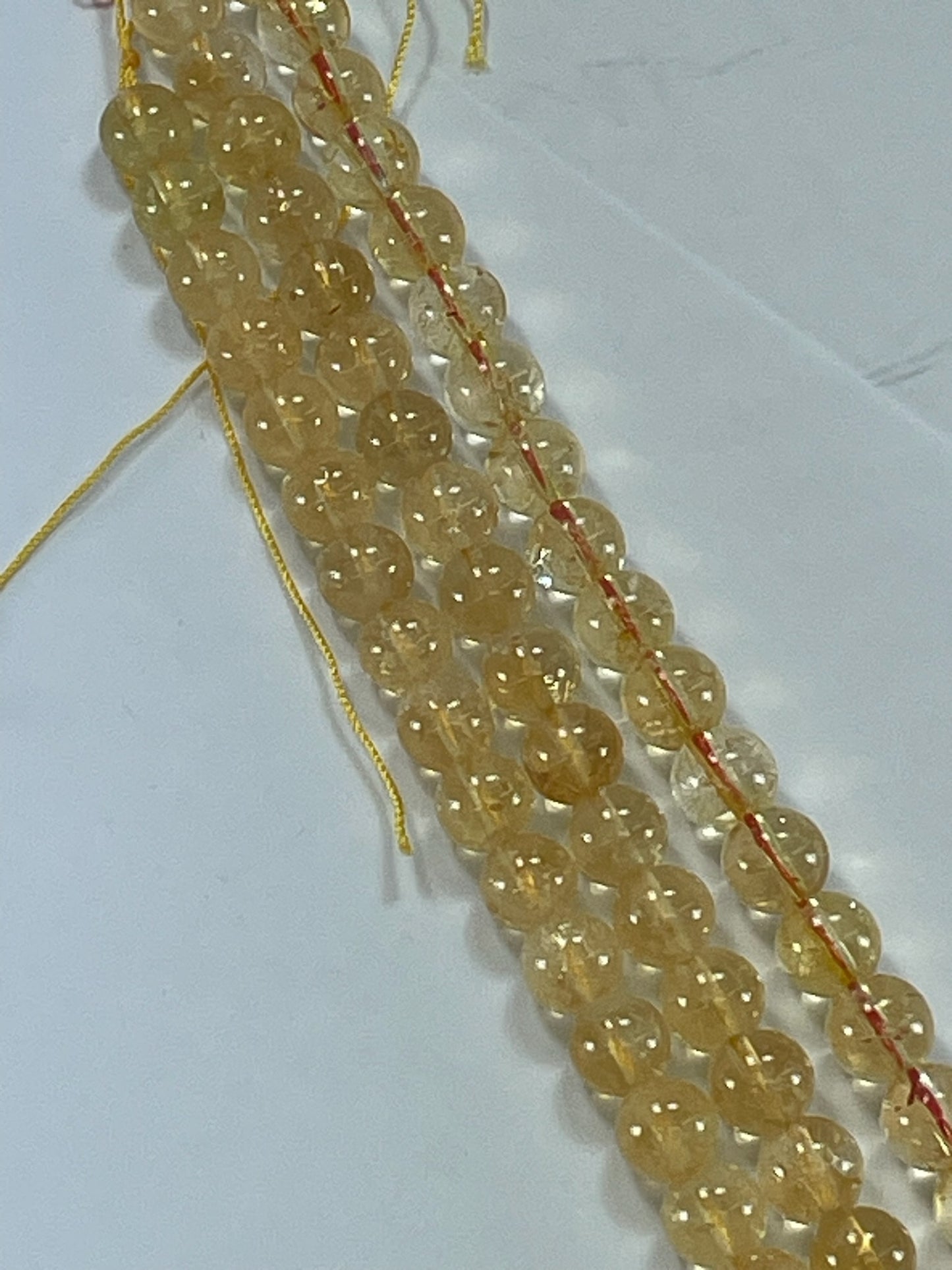 Citrine Round 8mm, 16" Strand