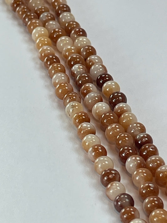 Mashan Jade- Mocha, 4mm, 16" Strand