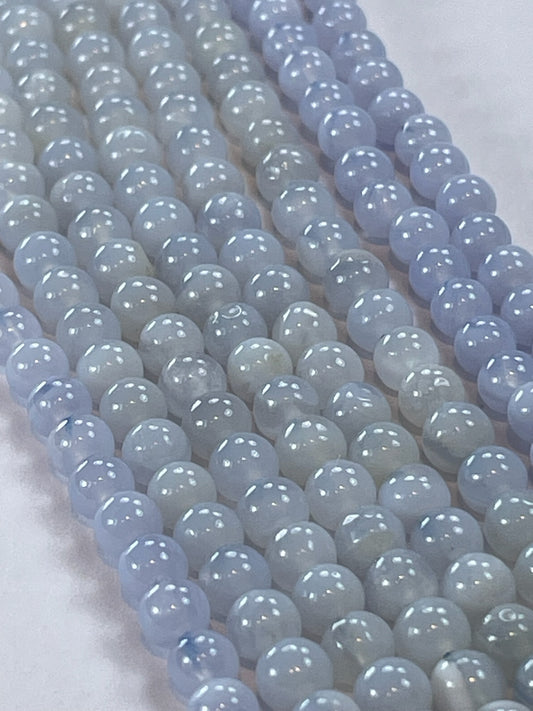 Blue Lace Agate, 4mm, 16" Strand