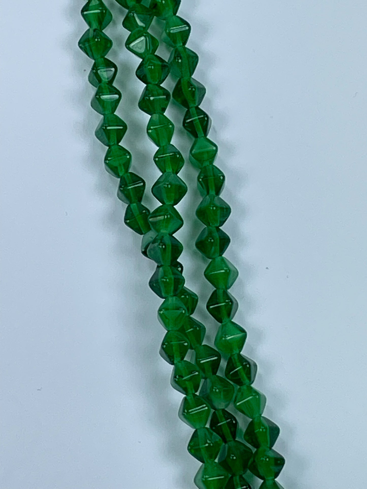 Czech Pressed Bicones - Mix Emerald