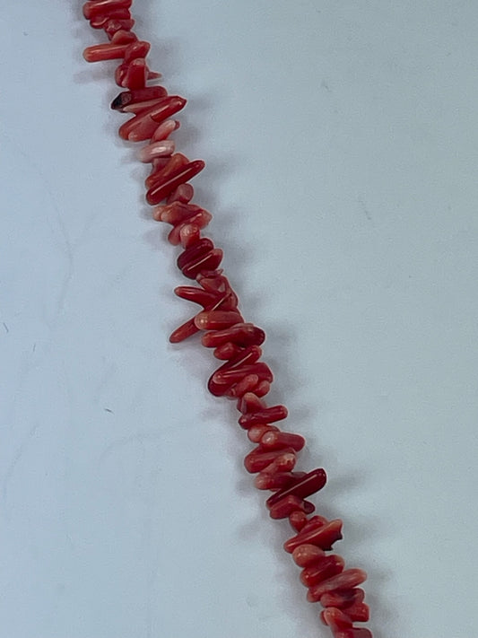 Red Coral Sticks, 2x6-10mm, 16" Strand