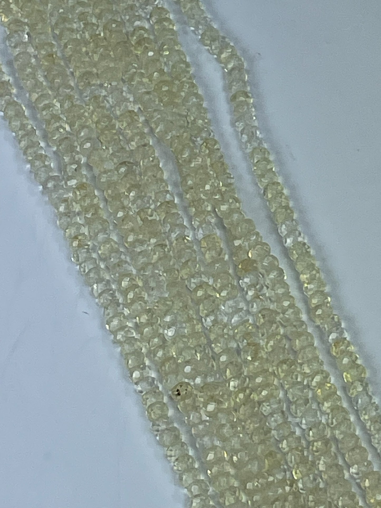 Pineapple Quartz Faceted Rondel, 3x5mm, 16" Strand