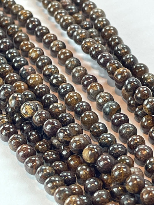 Bronzite, 4mm, 16" Strand