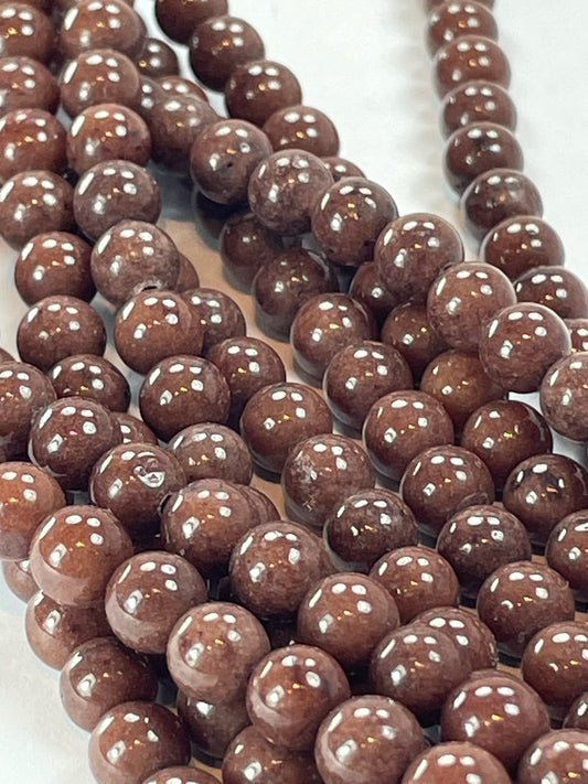 Mashan Jade Chocolate, 6mm, 16" Strand