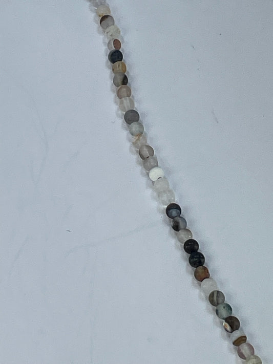 Matte Natural Agate 4mm, 16" Strand