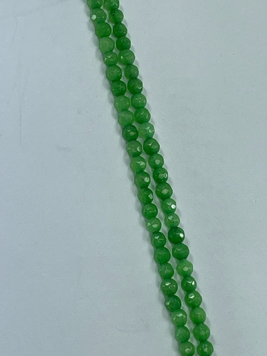 Dyed Fac Jade Round Mint, 4mm, 16" Strand