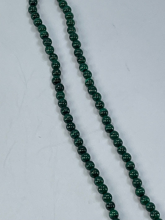 Malachite 4mm, 16" Strand