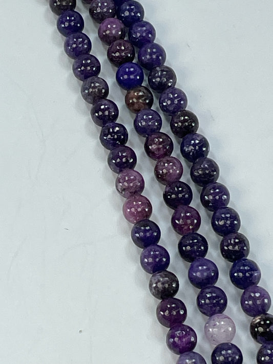 Lepidolite Jasper, 8mm, 16" Strand