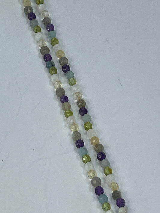 High-End Multi Stone Faceted 4mm, 16" Strand