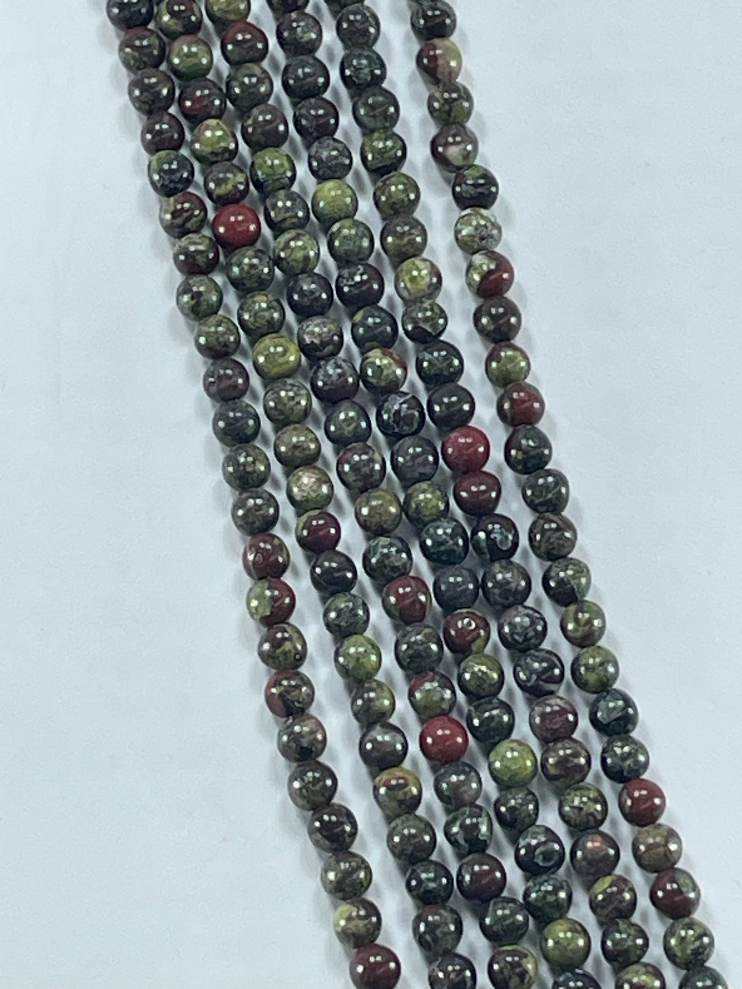 Dragon's Blood Jasper 4mm, 16" Strand