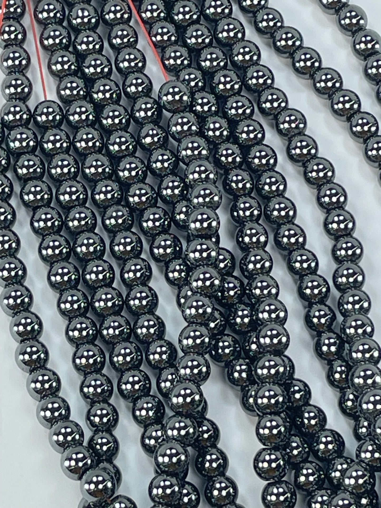 Hematite 6mm, 16" Strand