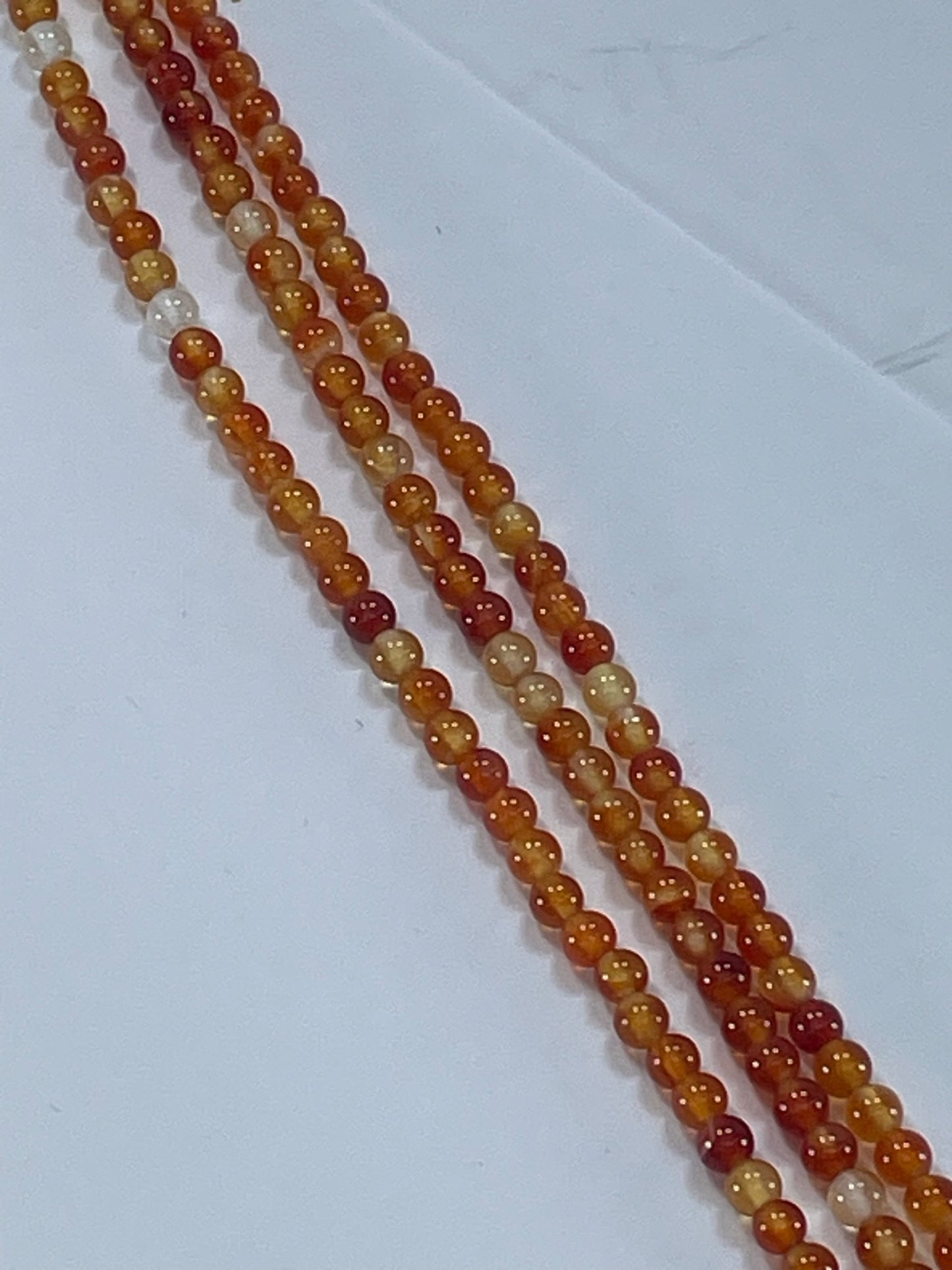 Carnelian Round 4mm, 16" Strand