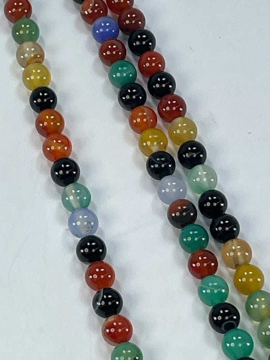 Mixed Agate 8mm, 16" Strand