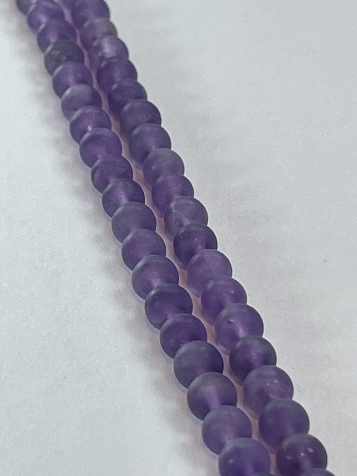 Amethyst Matte, 4mm, 16" Strand