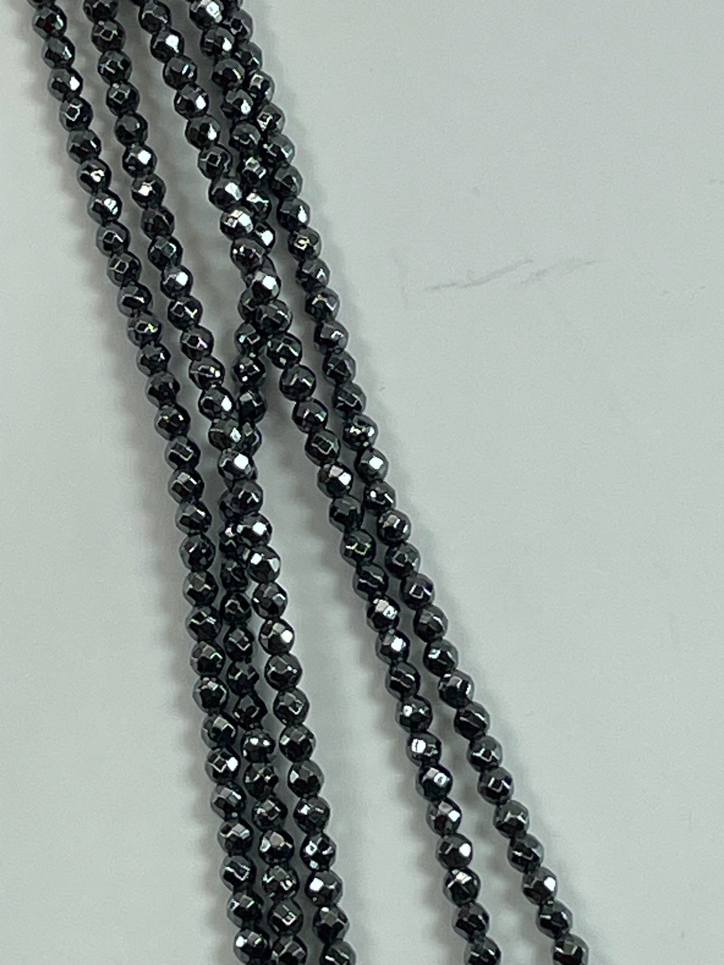 Hematite Faceted 3mm, 16" Strand