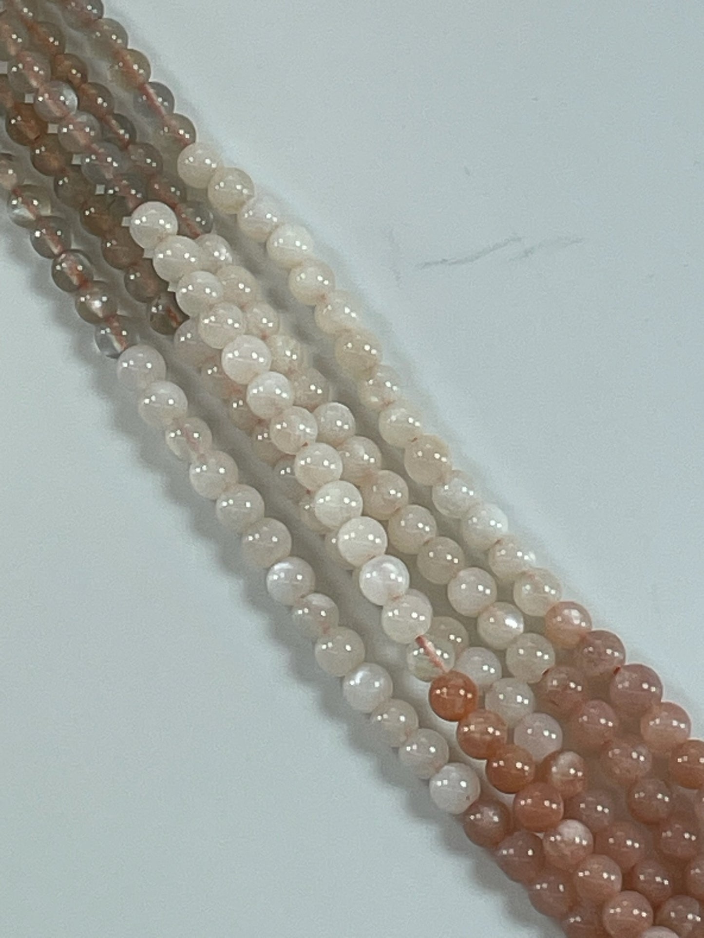 Mixed Moonstone 4mm, 16" Strand