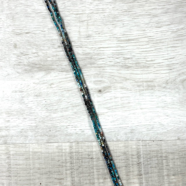 Chrysocolla Lapis Faceted 3mm, 16" Strand