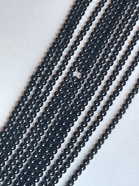 Black Onyx, 3mm, 16" Strand