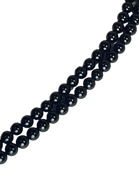 Black Tourmaline, 6mm, 16" Strand